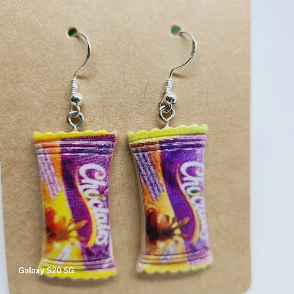 Handmade Snacks Theme Earrings Fun Novelty Food Jewelry Women NEW - Picture 1 of 6
